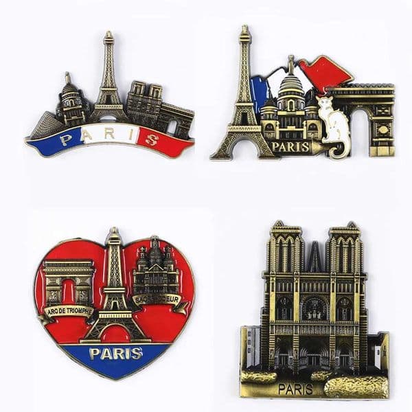 Metal Fridge Magnet Eiffel Tower Paris France Travel Souvenirs Gift Refrigerator Magnets Sticker Home Decor S26319