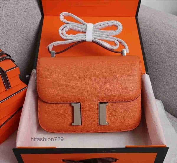 10a Top quality constances bag designer bag shoulder bag bags for women luxury 10a epsom calfskin crossbody handmade wax thread 19cm sliver gold buckle women bag T83Y