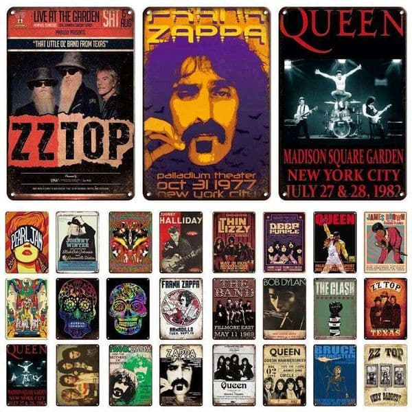 Retro Famous Rock Band Tin Sign Singer Poster Plaque Vintage Metal Plate For Coffee Bar Pub Man Cave Room Home Wall Decor 26Y0320