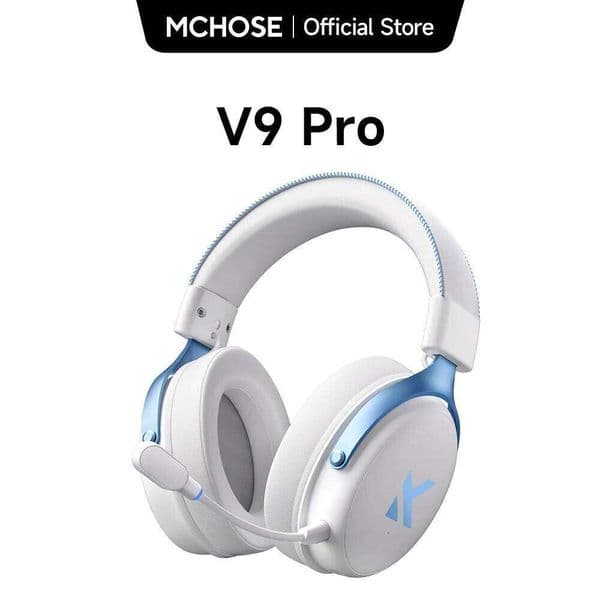MCHOSE V9 Pro Wireless Gaming Headset Surround Sound Headphones Noise Canceling Mic Low Latency Lightweight for PC SWITCH 26L0320