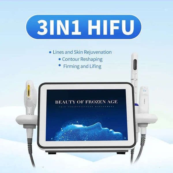 Professional Anti-Wrinkle HIFU Skin Tightening High Intensity Focused Ultrasound Machine 3 In 1 Vmax Smas Fine Lines Crows' Feet Treatment Vaginal Care