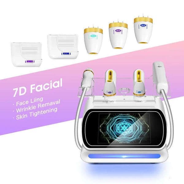 High Intensity Focused Ultrasound Face Rejuvenation Skin Lifting Wrinkle Remover HIFU Sagging Skin Removal 2 Handles 7D HIFU Anti-Aging Device