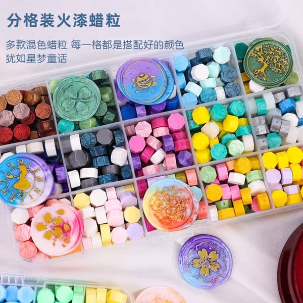 Bestseller 10-grid and 24-grid sealing beads, octagonal wax seal beads for journaling, in-stock wholesale ddmytues
