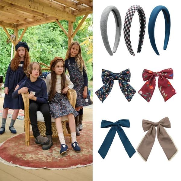 Fashion Lace Velvet Winter Large Hair headband Baby Mini clip Kids School Hair Accessories hairband 260319