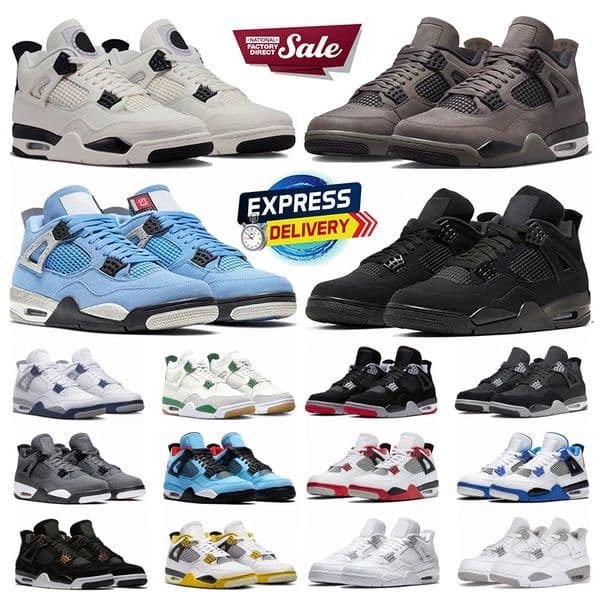 New Black Cat Designer 4 4s Basketball shoes Mens shoes Women Sneakers Leather rubber Flight Club Outdoors Sports Trainers