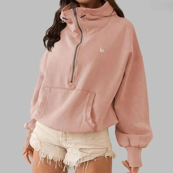 Women's Designer Yoga Hoodies oversized Yoga Sweatshirt Outdoor Sports Zipper Drawstring Hooded Long Loose Sleeve Pullover Casual Loose Hoodie