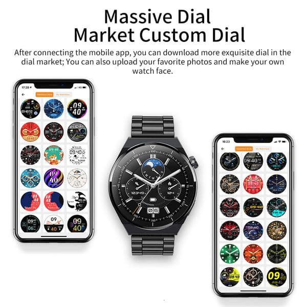 Smartwatch for Men 1.36 Inch Round Screen - Bluetooth Call, Sports Health Monitoring (Heart Rate/Blood Pressure), Multi-Function Hot-Selling Smartwatch