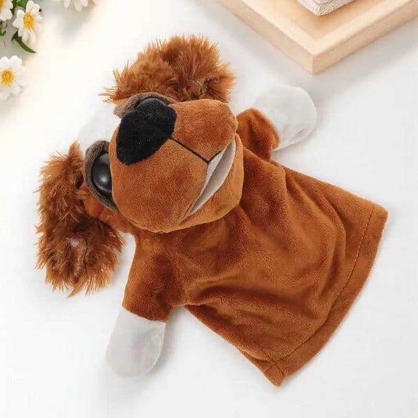 Baby Animal Hand Puppet Cartoon Role Play Educational Glove Hairy Ears Dog Visual Development Storytelling Gift L200320
