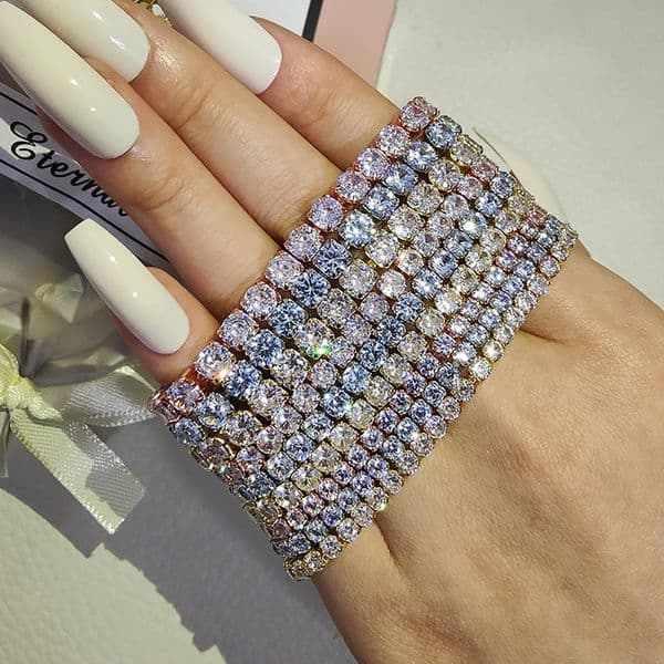 Hot-Selling Tennis For Women Zirconia Gold-Plated Fashionable Women's Accessories Jewelry Full Diamond Bracelet