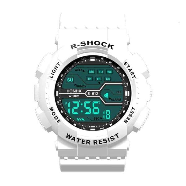 Men's Digital Electronic Sports Glow 55mm Large Dial Watch Student Outdoor Adventure Trend Multifunctional Watches Clock