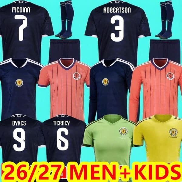 2026 World Cup Scotland Soccer Jerseys away home Special edition TIERNEY ROBERTSON football shirt CHRISTIE McGREGOR McGINN McKENNA men kit kids