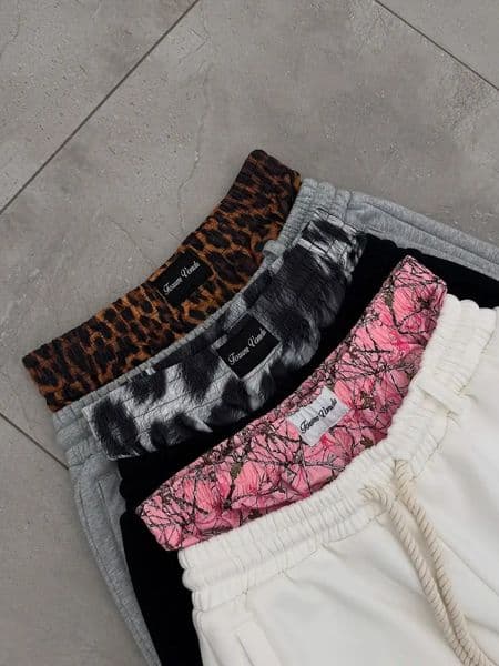 Mens White Two Piece Casual Shorts with Pink Lining Letter Embroidery Drawstring n Loose Minimalist Versatile Summer 260319
