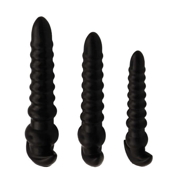 Thread Anal Plug Long Anal Beads Butt Plug Stimulator Silicone Ribbed Dildo Anal Dilator Sex Toys for Women Masturbator Buttplog brandsofluxury_U8TP