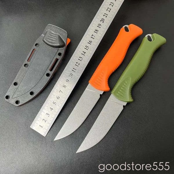 2Models 15505 Meatcrafter Fixed pocket knife Blade Knife 3.58 CPM-154 Stonewashed fixed blade knife couteau Blade, Grivory Handles