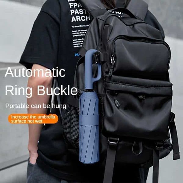 Strong Reinforced Wind-resistant Rain-resistant Dual-purpose UV-resistant Fully Automatic Ring-buckle Umbrella Outdoor Portable H260319