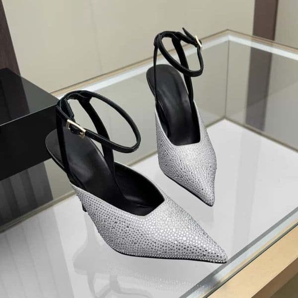 2026Women's New Season Pointed Toe Rhinestones High Heels - Hollow Design Platform Sandal Heel: 10.5 cm Sparkling Flared Toes Heeled Shoes