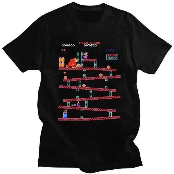 New fun donkey hole T-shirt mens arcade game printed T-shirt 100 cotton T-shirt streetwear J260318