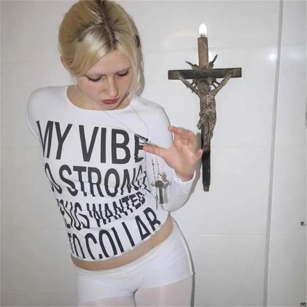 Womens Vintage Harajuku Gothic Hip Hop Emo Casual Long Sleeve Tee Sexy Slim Chic Print Crop Top Grunge Punk Y2K Streetwear 260317BJ