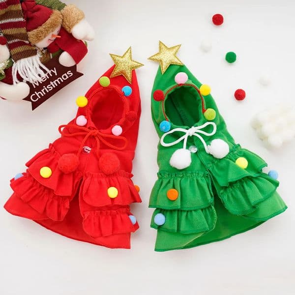 Cute Christmas Dog Cape Adorable Pet Attire RolePlay Party Wear Cloak Dress Holiday Costume Supplies 260312