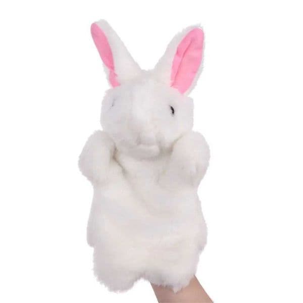 Cute Plush Rabbit Bunny Hand Puppet Stuffed Animal Cartoon Finger Puppet Soft Teaching L200320