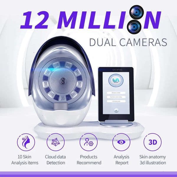 2026 High Precision Rgb+Uv+Pl Lights Skin Condition Analysis 3D Anatomy Illustration 10 Spectrum Beauty Scanning 12 Million Pixel Camera Device