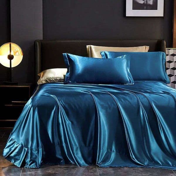 Pure 100% Silk Comforter 4pcs King Queen Size Bedding Kit Cover Linen Sets My Melody Bed Sheets 26Y0320