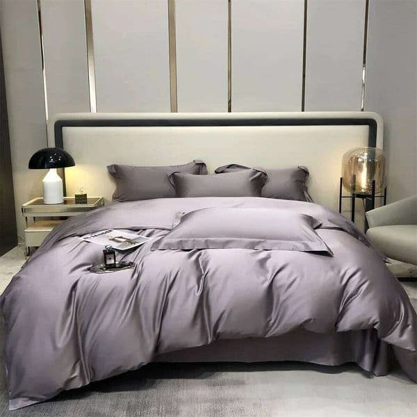 Svetanya Pure Egyptian Cotton Bedding Sets Bed Linens Solid Color Sheet Pillowcase Duvet Cover Queen King Underwear 26Y0320