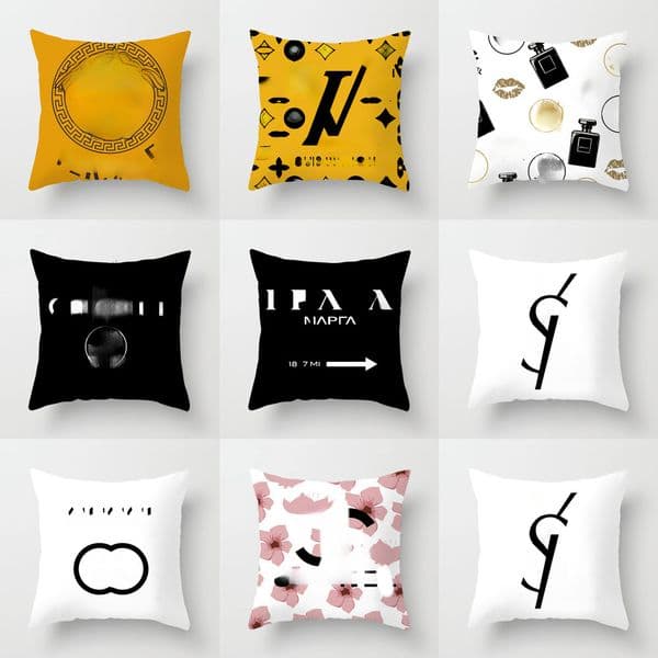 2026 Designer Light Luxury Square Fashion Living Room Sofa Short Plush Pillowcase Cushion Cover Free Shipping