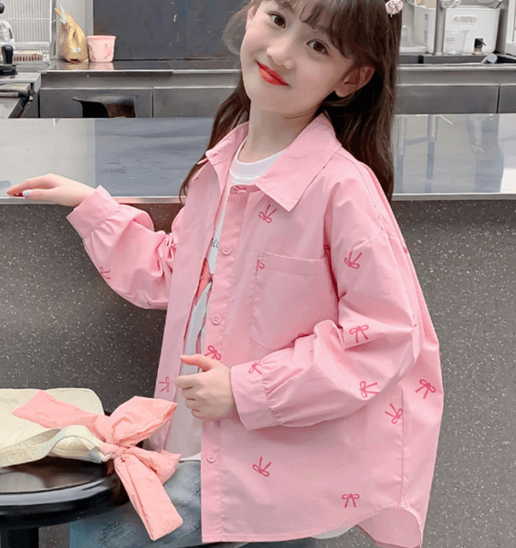 Hot Sale 2025 New Spring Autumn Kids Girls Fashion Casual Shirt Little Girl Spring Blouse Children's Outerwear Tops 00A