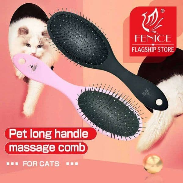 Fenice Trimmer Dog Cat Grooming Supply Slicker Tool Open Knot Steel Needle Comb Long Hair Pet Brush 26Y0320