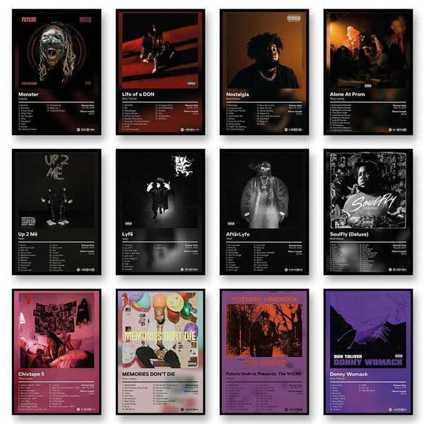 KSUMRET Rapper Album Cover Canvas Wall Art Print Poster Vintage Decorative Painting Home Decor Music Lover Gift Unframed 26Y0320