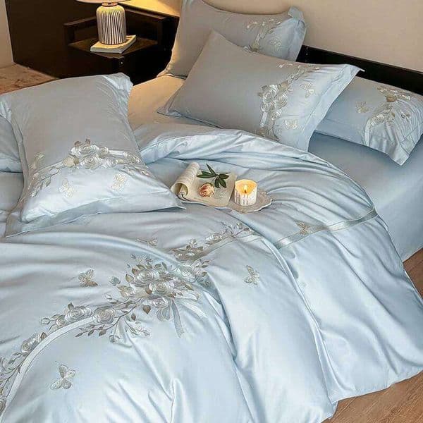 Svetanya Cotton Embroidery Bed Linens Double Ru Queen King Full Size Bedding Set Sheet Blanket Cover Pillowcase 26Y0320