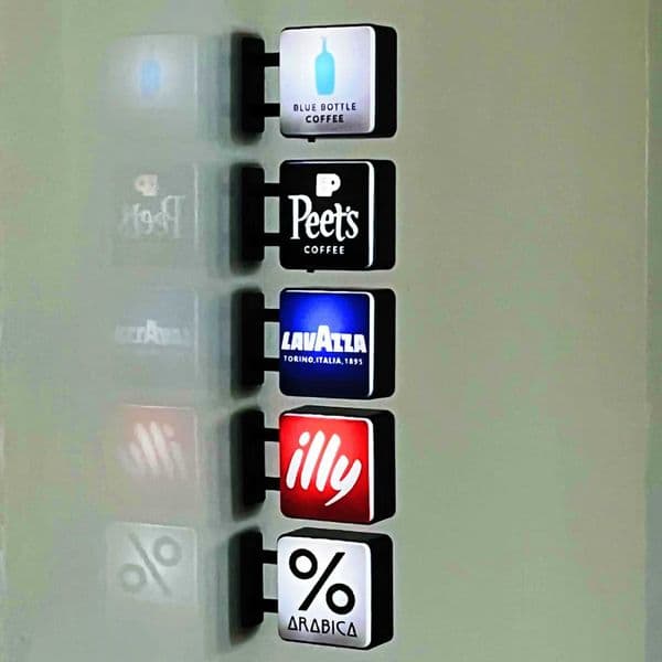 Coffee Corner Creative LED Fridge Magnet Light Up Magnetic Decor for Home Mini Pegboard Coffee Shop Lighting S26319