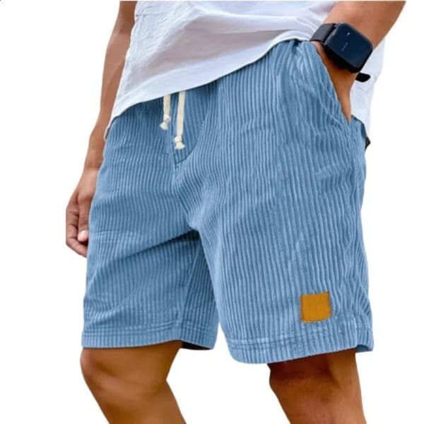 Mens Retro Corduroy Casual Shorts Men Fashion Solid Sweatpants Harajuku Short Pants Clothing Roupas 260319