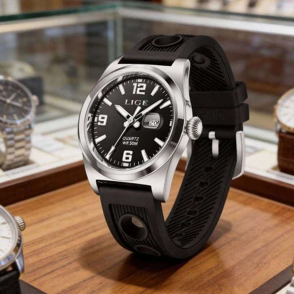 LIGE Students Brand Watches Men Fashion Band Sports Simple Date Quartz Watch Black Erkek Saat Relogio Masculino reloj hombre