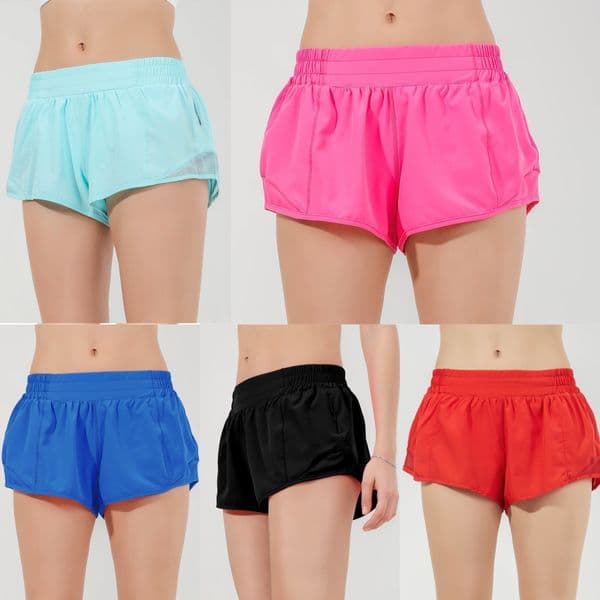 UU-L5644 Women Quick-drying Yoga Shorts Breathable Sports Shorts Women's Leisure Sports Outdoor Running Anti-exposure High Waist Drawstring Yoga Shorts