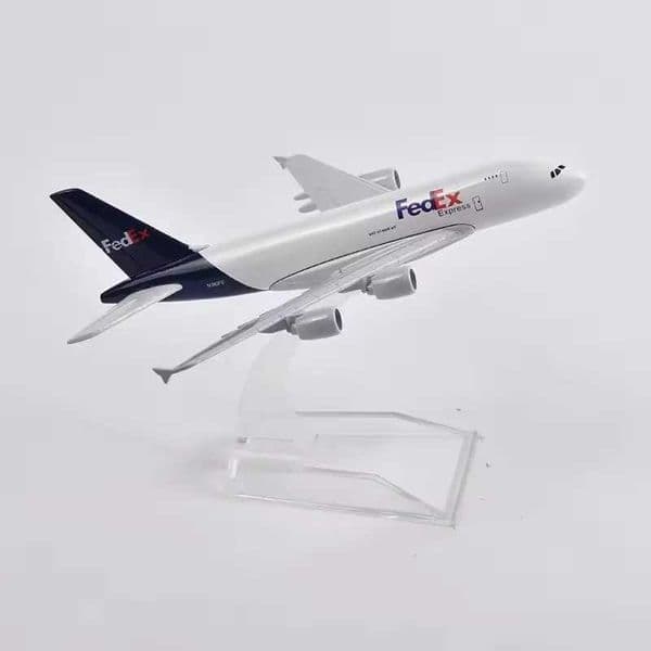16cm fedex airplane A380 Plane Model Aircraft Diecast Metal 1/400 Scale Model kids airplane L251211JKR6