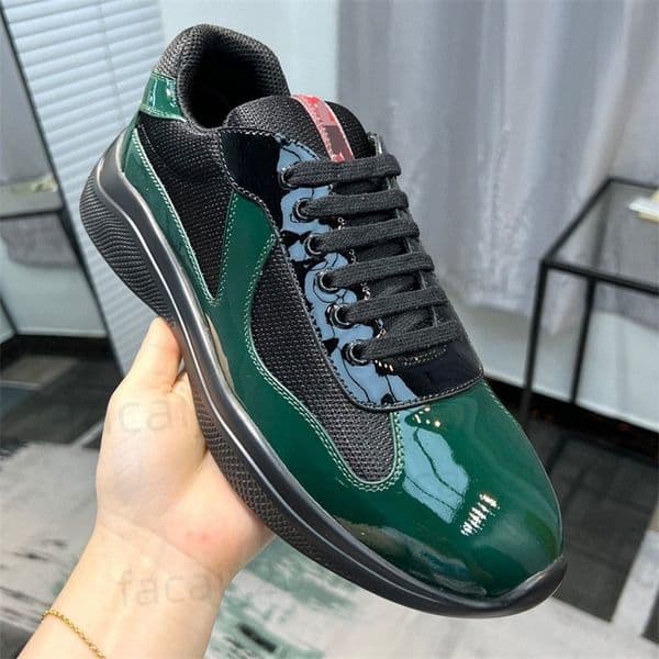 Luxury designer autumn new mens shoes Womens shoes Bright leather mesh stitching casual shoes comfortable breathable outdoor travel hiking shoes Sizes 35-48 +box E12