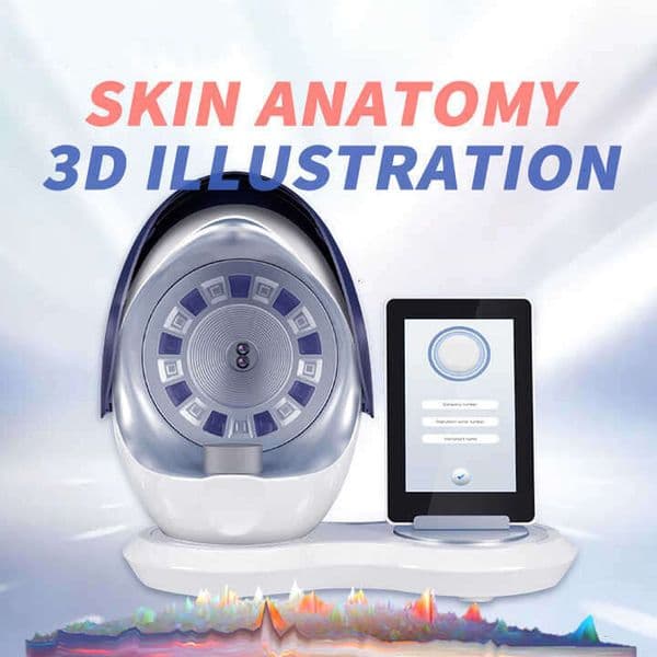 Factory Outlet 12 Million Pixels HD 3D Image Skin Problem Diagnosis 10 Spectrum Rgb+Uv+Pl Lights Face Scanning Condition Analysis Machine