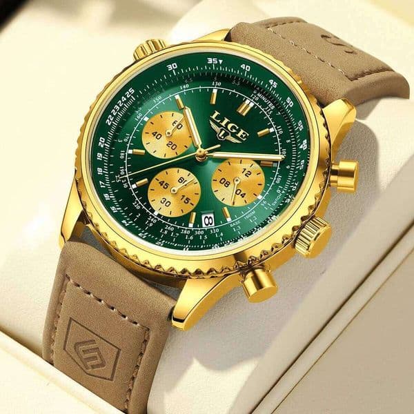 LIGE New Sport Men Wristwatch Waterproof Luminous Date Chronograph Man Watch Stainless Steel Luxury Fashion Quartz Men's Watches