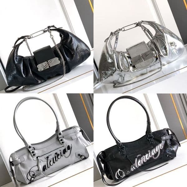 10A New City Motorcycle Women Designer Bag Genuine Leather Shoulder Bag Fashion pamelas Crossbody Bag sliver black totes Leather Luxury Handbag Top Quality Tote