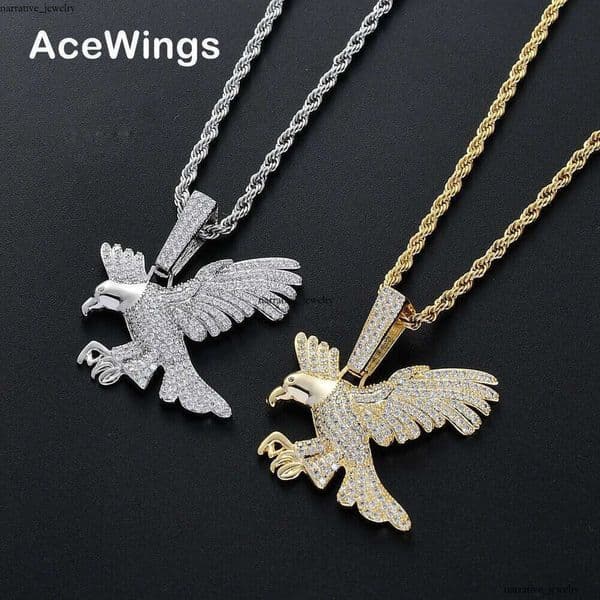 Moissanite Jewelry Hip Hop personalized necklace for men eagle pendant unique and bold men's necklace