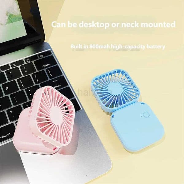 Mini Folding Hanging Neck Fan Foldable Hanging Neck Fan Mini Folding Personal Fan 3 Speeds USB Charging For Travel Indoor And O H260321