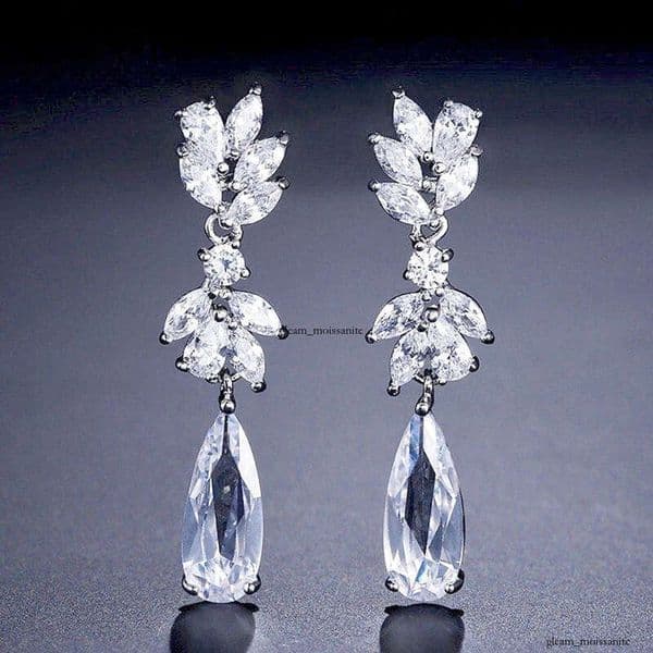 Jewelry style best-selling earrings for women water drop floral pendant accessories high-end light luxury fashion jewelry