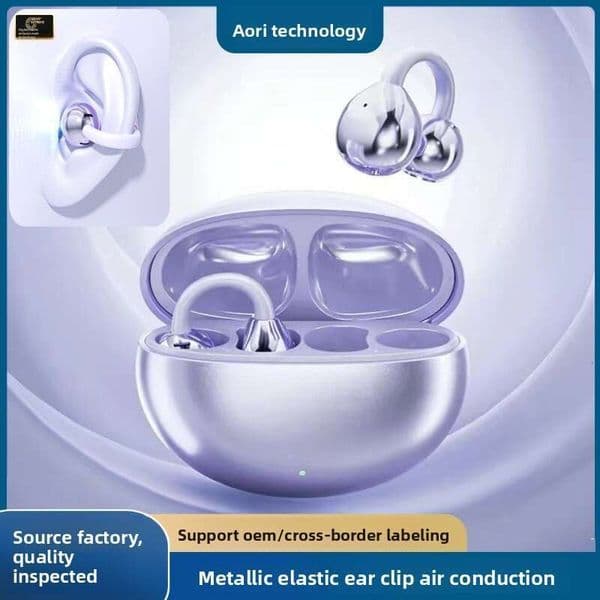 Smart Real-time AI Translation Cross-border M91 Ear Clip OWS Open-back Bluetooth Earphones