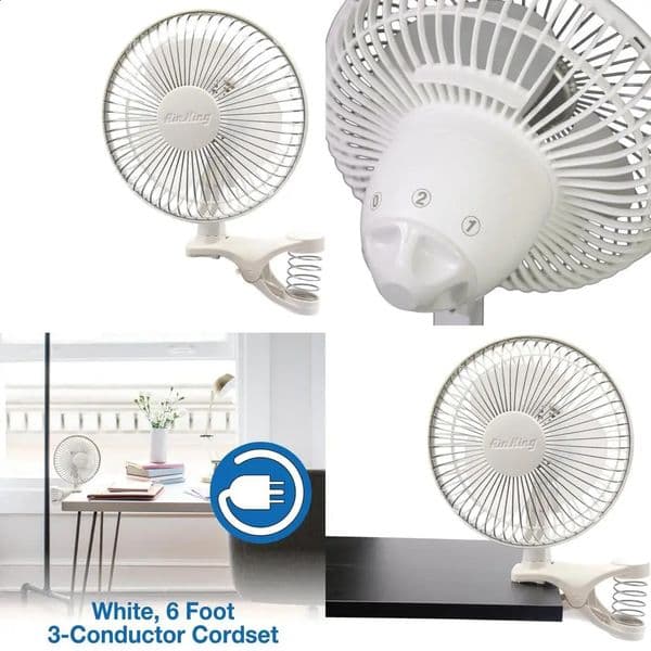 6-Inch Dual-Speed Clip-On Fan 260319