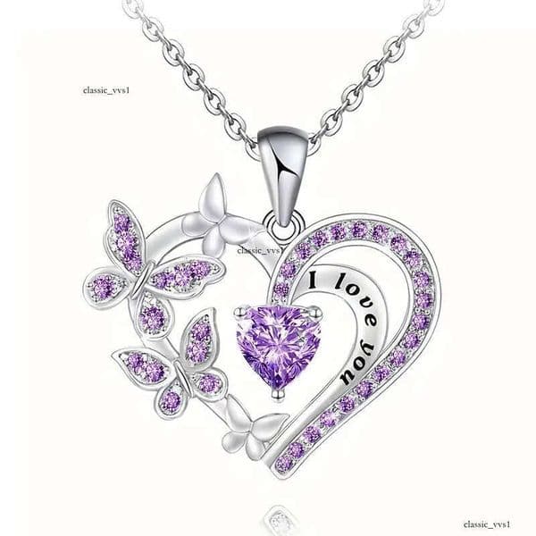 Fashion Butterfly Pendant Niche Light Luxury Ins Style Versatile Sweater Hollow Heart Letter Chain