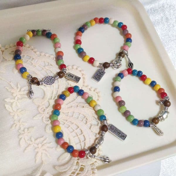 Spring Festival Auspicious Koi Ceramic Jingdezhen for Women, Chinese Style Couple Jewelry, Good Luck Accessories, New Year Gift Bracelet