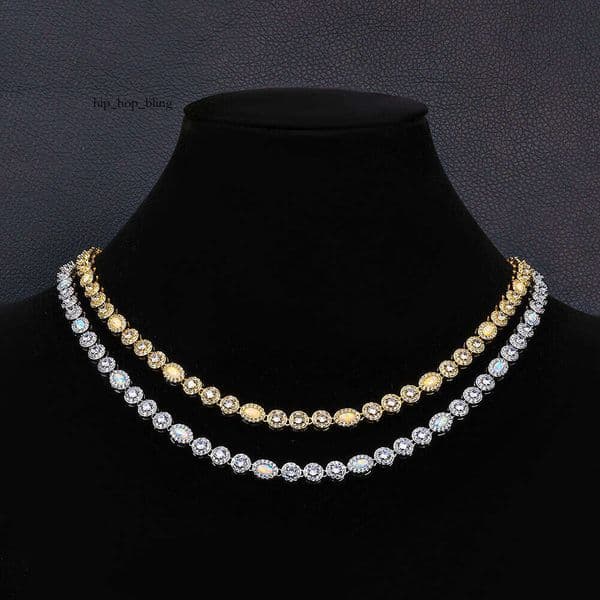 Jewelry Hip Hop Jewelry Moissanite Light Luxury High-End Feel Opal Necklace Trendy Men's Bracelet Customization
