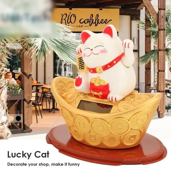 Lucky Cat Wealth Cat Solar energy Home Welcome Craft el Decor Car Ornaments Year Deco 260321